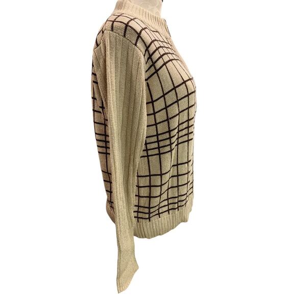 Small Fia Italia Handloomed Womens 1/2 Zip Sweater Vintage 1990s Soft - Picture 7 of 9